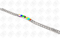 Chaîne médicale multi de restriction de bracelets d'identification d'acier inoxydable de la Bohême de couleur